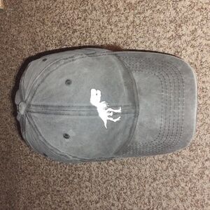 RH Screen Printed T-Rex Charcoal Strapback Hat